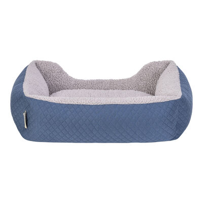 Pet Comfort Bravo Duo Kedi ve Köpek Yatağı Mavi Gri Peluş Small 55x45 Cm