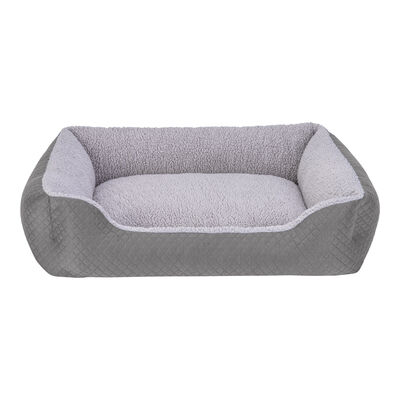 Pet Comfort Bravo Duo Köpek Yatağı Gri Peluş Medium 75x60 Cm