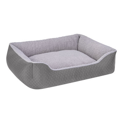 Pet Comfort Bravo Duo Köpek Yatağı Gri Peluş Medium 75x60 Cm