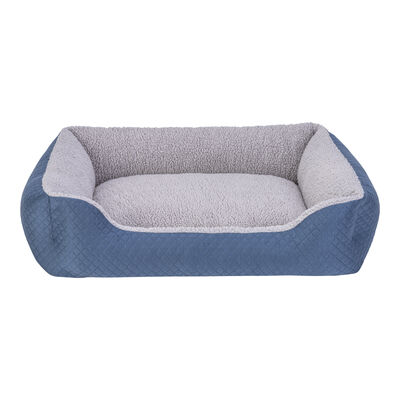 Pet Comfort Bravo Duo Köpek Yatağı Mavi Gri Peluş Medium 75x60 Cm