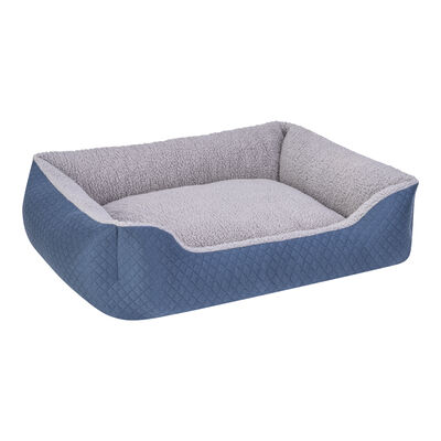 Pet Comfort Bravo Duo Köpek Yatağı Mavi Gri Peluş Medium 75x60 Cm