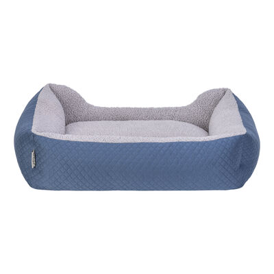 Pet Comfort Bravo Duo Köpek Yatağı Mavi Gri Peluş Medium 75x60 Cm