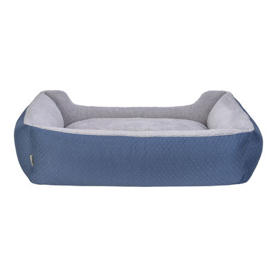 Pet Comfort Bravo Duo Köpek Yatağı Mavi Gri Peluş XL 105x80 Cm