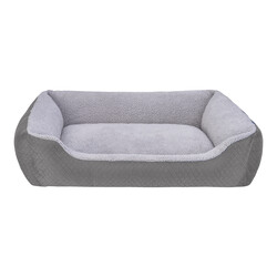 Pet Comfort - Pet Comfort Bravo Duo Peluş Köpek Yatağı Gri Large 90x70 Cm