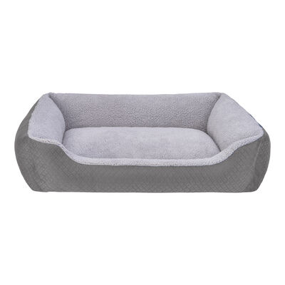 Pet Comfort Bravo Duo Peluş Köpek Yatağı Gri Large 90x70 Cm