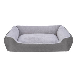 Pet Comfort - Pet Comfort Bravo Duo Peluş Köpek Yatağı Gri XL 105X80 Cm