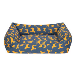 Pet Comfort - Pet Comfort Uniform Kedi ve Köpek Yatağı Lacivert Sarı Medium 70x60 Cm