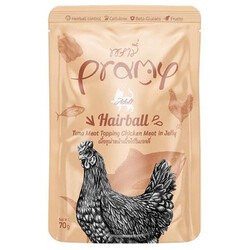 Pramy - Pramy Hairball Jöle İçinde Ton Balıklı ve Tavuk Etli Yetişkin Kedi Konservesi 70 Gr 