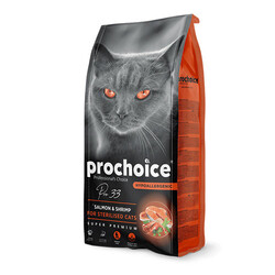 Pro Choice - Pro Choice Pro 33 Adult Sterilised Salmonlu ve Karidesli Kısırlaştırılmış Kedi Maması 15 Kg 