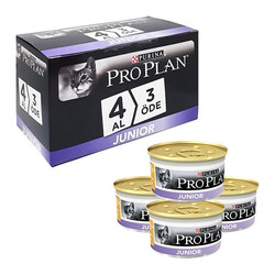 Pro Plan - Pro Plan Junior Chicken Tavuklu Yavru Kedi Konservesi 85 Gr 4 Al 3 Öde 