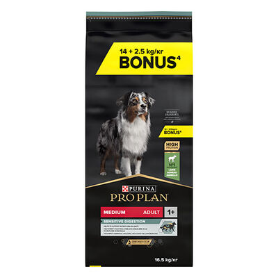 Pro Plan Medium Adult Sensitive Digestion Kuzulu Orta Irk Yetişkin Köpek Maması 16,5 Kg 