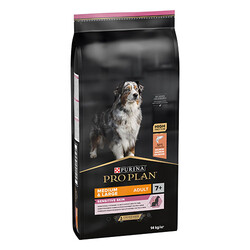 Pro Plan - Pro Plan Medium Large Senior Sensitive Skin Somonlu ve Pirinçli Orta ve Büyük Irk Yaşlı Köpek Maması 14 Kg 