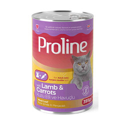 Proline - Proline Kuzu Etli ve Havuçlu Pate Yetişkin Kedi Konservesi 24 Adet 395 Gr 