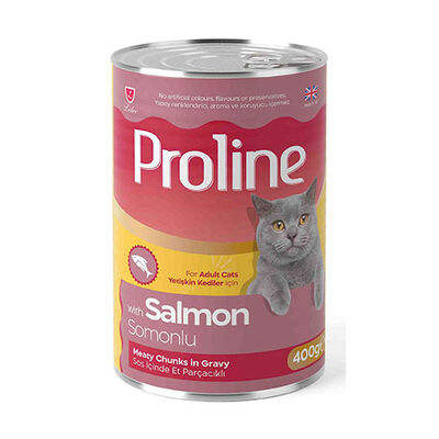 Proline Somon Etli Sos İçinde Gravy Yetişkin Kedi Konservesi 400 Gr 