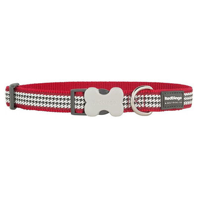 Reddingo Fang It Desenli Kırmızı Köpek Boyun Tasması Medium 20 Mm 31-47 Cm 