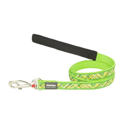 Reddingo Flanno Desenli Lime Köpek Uzatma Tasması Large 25 Mm 1,2 Mt 