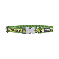 Reddingo - Reddingo Kamuflaj Desenli Yeşil Köpek Boyun Tasması Small 15 Mm 24-36 Cm 