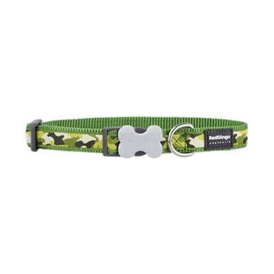 Reddingo Kamuflaj Desenli Yeşil Köpek Boyun Tasması Small 15 Mm 24-36 Cm 