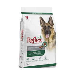 Reflex - Reflex Kuzulu Pirinçli ve Sebzeli Yetişkin Köpek Maması 3 Kg 