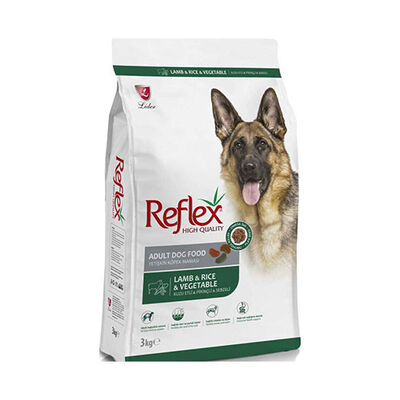 Reflex Kuzulu Pirinçli ve Sebzeli Yetişkin Köpek Maması 3 Kg 