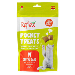Reflex - Reflex Pocket Treats Ağız ve Diş Sağlığı Yetişkin Kedi Ödül Maması 60 Gr 