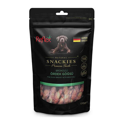 Reflex Snackies Natural Brokolili Ördek Göğsü Tahılsız Köpek Ödül Çubuğu 170 Gr 