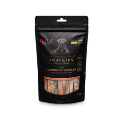 Reflex - Reflex Snackies Natural Füme Somon Etli Şerit Köpek Ödül Maması 170 Gr 