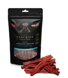 Reflex - Reflex Snackies Natural Ördek Göğüs Etli Şerit Tahılsız Köpek Ödül Maması 90 Gr 