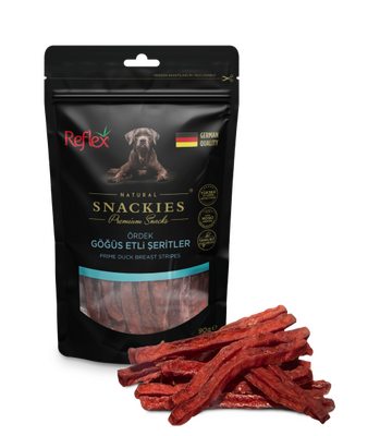 Reflex Snackies Natural Ördek Göğüs Etli Şerit Tahılsız Köpek Ödül Maması 90 Gr 