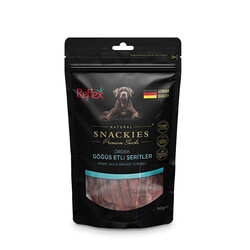 Reflex - Reflex Snackies Natural Ördek Göğüs Etli Şerit Tahılsız Köpek Ödül Maması 90 Gr 