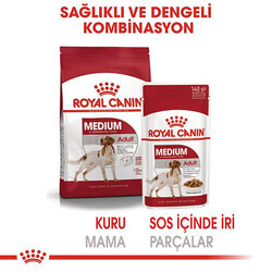 Royal Canin Medium Adult Gravy Yetişkin Köpek Konservesi 10 Adet 140 Gr - Thumbnail