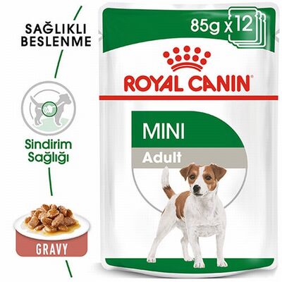 Royal Canin Mini Adult Pouch Yetişkin Köpek Konservesi 12 Adet 85 Gr 