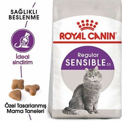 Royal Canin Sensible 33 Hassas Sindirim Sistemi Destekleyici Yetişkin Kedi Maması 15 Kg - Thumbnail