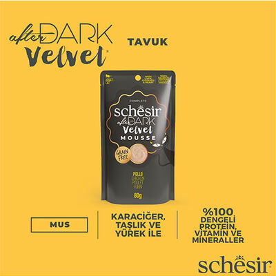 Schesir After Dark Pouch Tavuklu Tahılsız Yetişkin Kedi Konservesi 12 Adet 80 Gr 