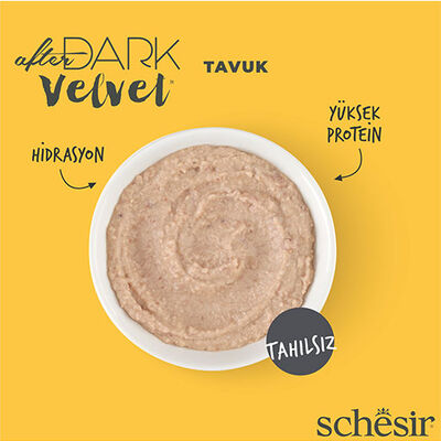 Schesir After Dark Pouch Tavuklu Tahılsız Yetişkin Kedi Konservesi 12 Adet 80 Gr 