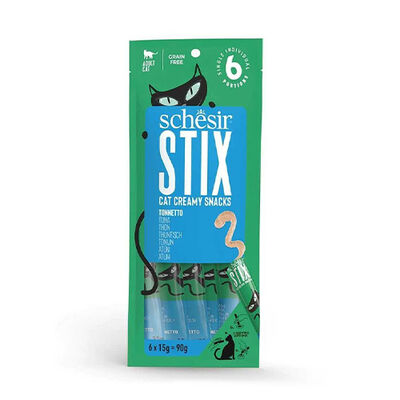 Schesir Cat Stix Ton Balıklı Krema Kedi Ödülü 6x15gr 