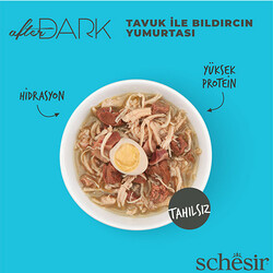 Schesir After Dark Sos İçinde Tavuklu ve Bıldırcın Yumurtalı Tahılsız Yetişkin Kedi Konservesi 80 Gr - Thumbnail