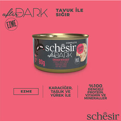 Schesir After Dark Pate Tavuk Etli ve Sığır Etli Tahılsız Yetişkin Kedi Konservesi 80 Gr - Thumbnail