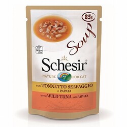 Schesir - Schesir Ton Balıklı ve Papayalı Tahılsız Kedi Çorbası 85 Gr 