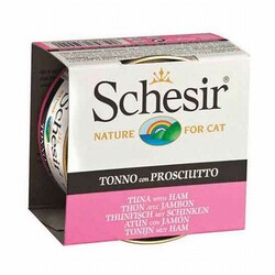 Schesir - Schesir Ton Balıklı ve Jambonlu Jelly Yetişkin Kedi Konservesi 6 Adet 85 Gr 