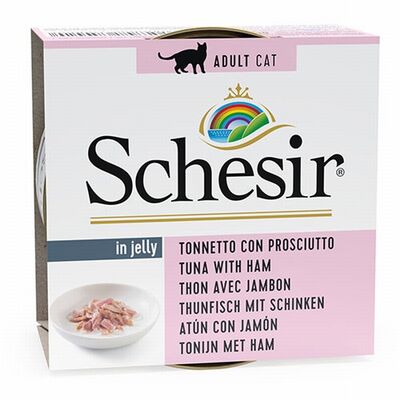 Schesir Ton Balıklı ve Jambonlu Jelly Yetişkin Kedi Konservesi 85 Gr 