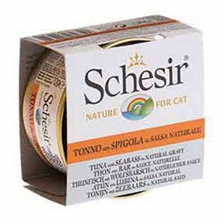 Schesir - Schesir Ton Balıklı ve Levrekli Soslu Yetişkin Kedi Konservesi 70 Gr 