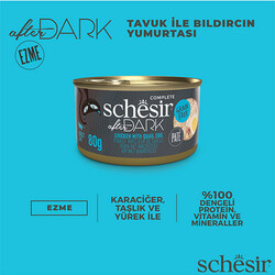 Schesir After Dark Pate Tavuk Etli ve Bıldırcın Yumurtalı Tahılsız Yetişkin Kedi Konservesi 80 Gr - Thumbnail