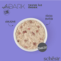 Schesir After Dark Pate Tavuk Etli ve Ördek Etli Tahılsız Yetişkin Kedi Konservesi 80 Gr - Thumbnail