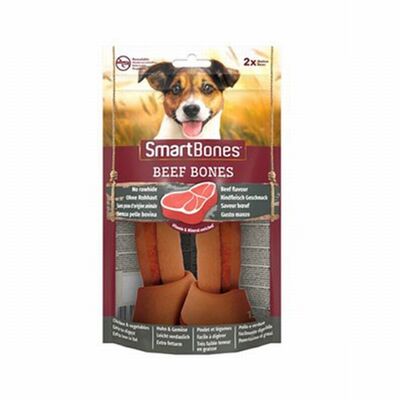 SmartBones Sığır Etli Medium Düğüm Kemik Köpek Ödülü 2'li 158 Gr 