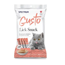 Spectrum - Spectrum Gusto Somon Balıklı Sıvı Kedi Ödül Maması 4x15 Gr 