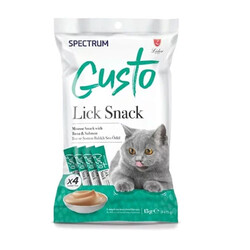 Spectrum - Spectrum Gusto Ton Balıklı ve Somonlu Sıvı Kedi Ödül Maması 4x15 Gr 