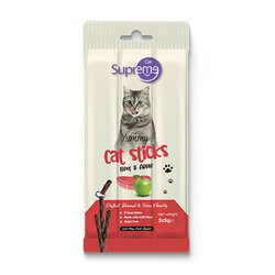 Supreme - Supreme Cat Sticks Sığır Etli ve Elmalı Yetişkin Kedi Ödül Çubuğu 3x5 Gr 