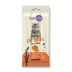 Supreme - Supreme Cat Sticks Tonbalıklı ve Bal Kabaklı Yetişkin Kedi Ödül Çubuğu 3x5 Gr 