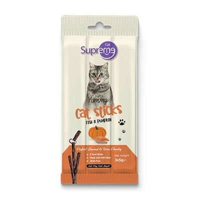 Supreme Cat Sticks Tonbalıklı ve Bal Kabaklı Yetişkin Kedi Ödül Çubuğu 3x5 Gr 